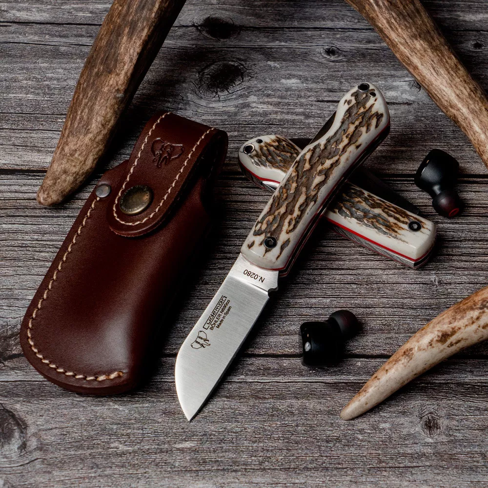 Navaja marinera en asta de ciervo