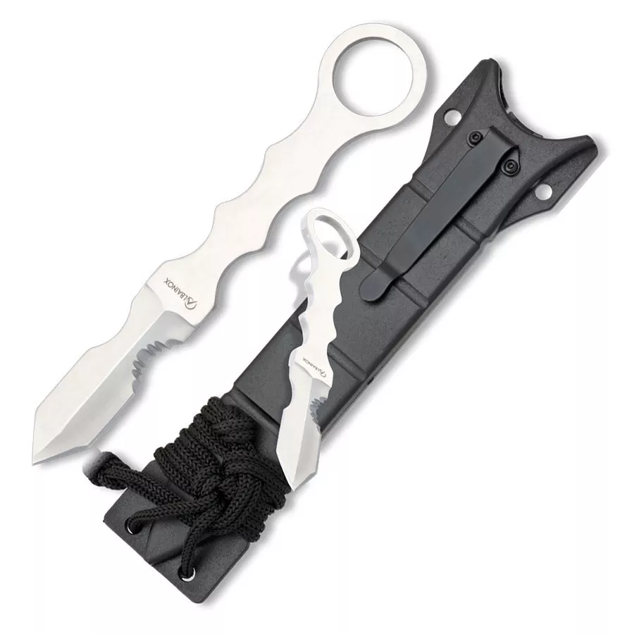 Cuchillo lanzador 1 solo filo, hoja punta de lanza