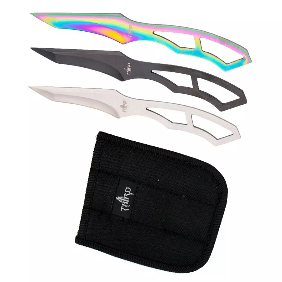 Set 3 cuchillos lanzadores Third H7121 con funda