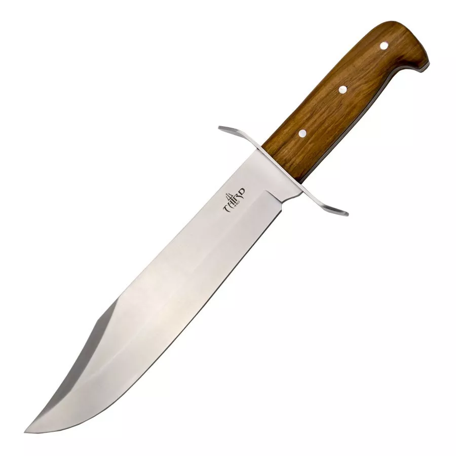 Cuchillo Bowie de caza Third, mango madera