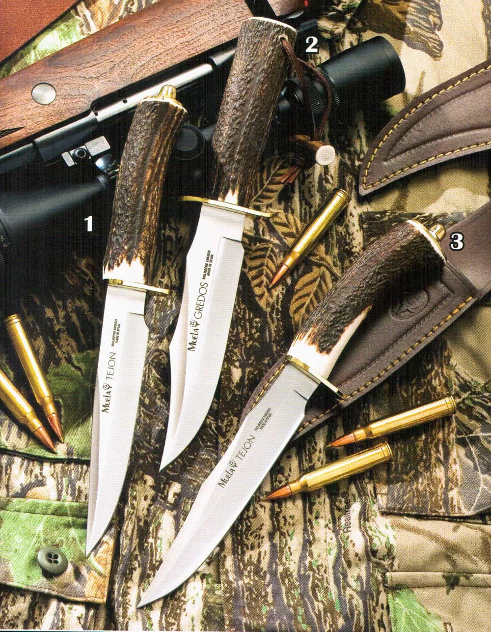 Cuchillo Tejón-Gredos asta ciervo y latón