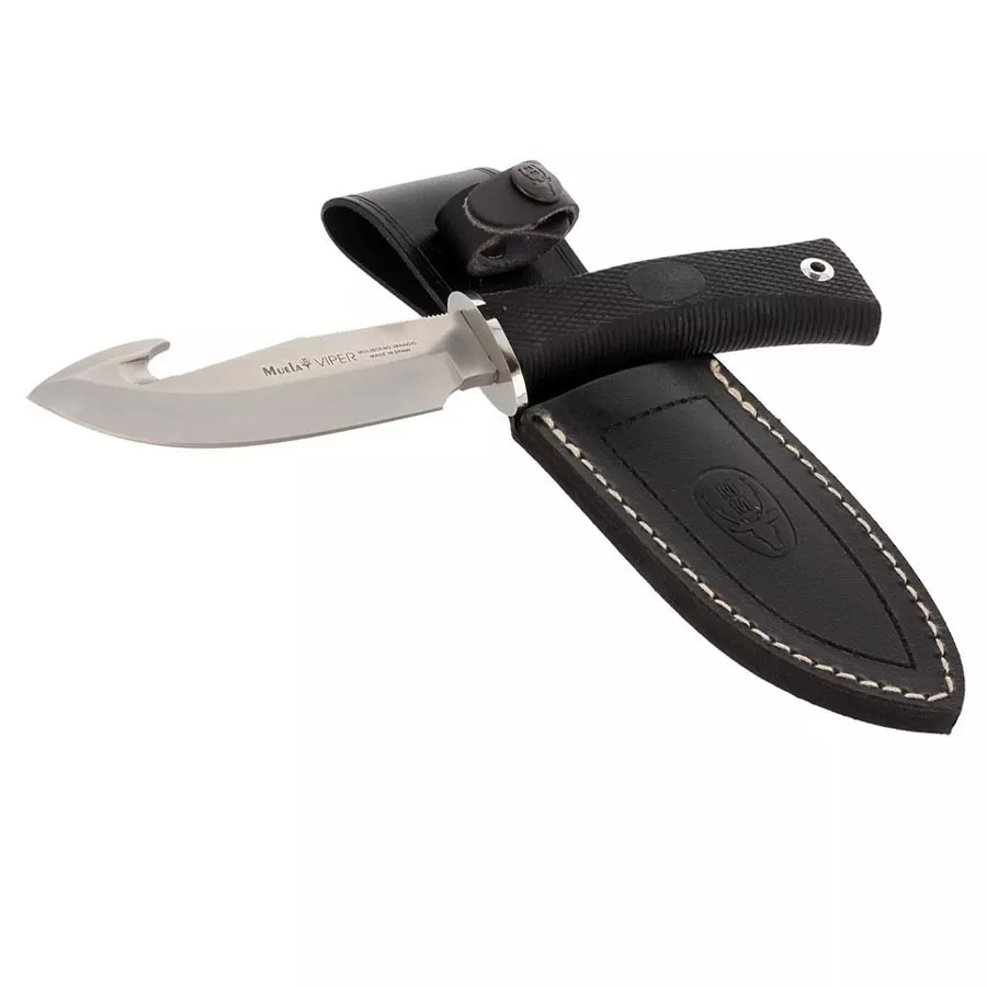 Cuchillo desollador mango de goma