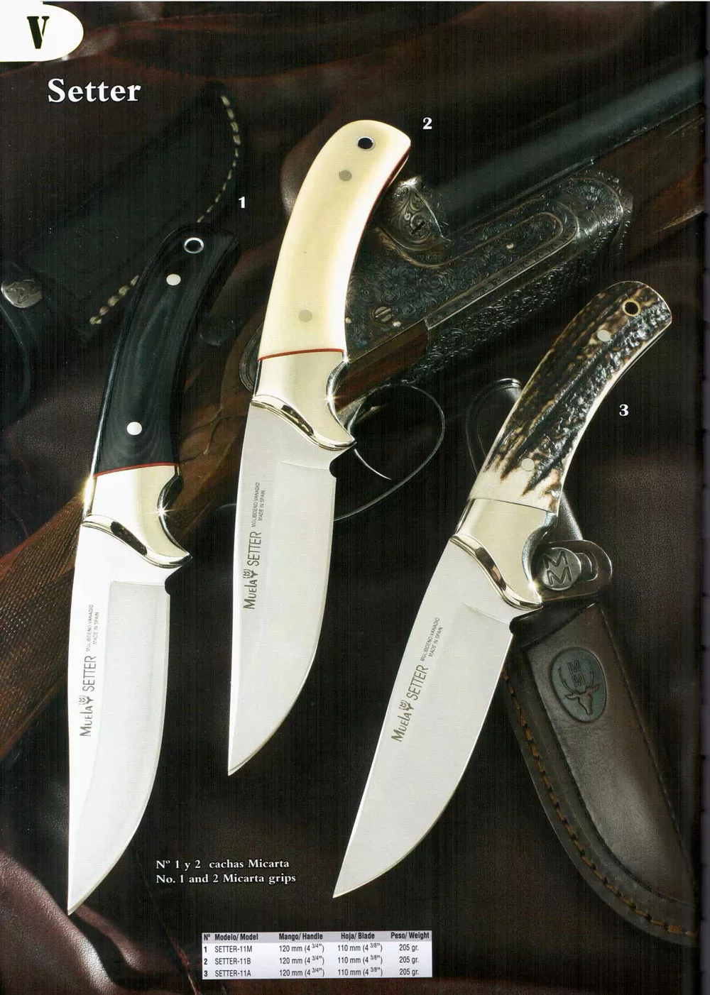 Cuchillo caza enterizo Setter de Muela