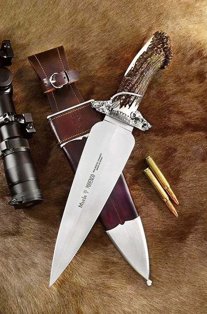 Cuchillo Muela de Caza y Remate Podenco