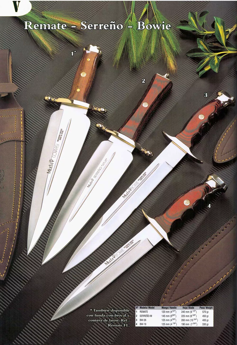 Cuchillo de Caza Muela Remate-Serreño-Bowie