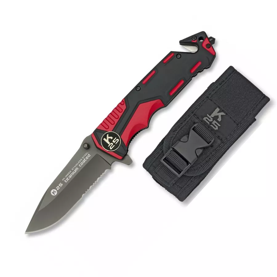 Navaja rescate K25 Roja con sierra