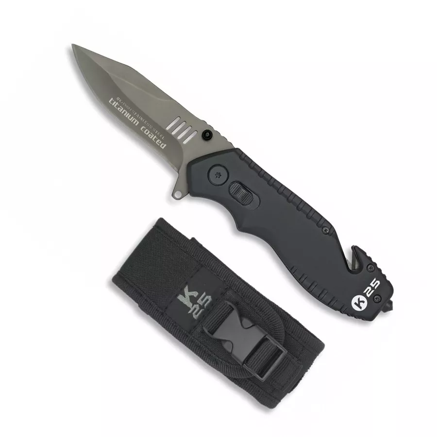Navaja de rescate K25 PRO, hoja 8 cm.