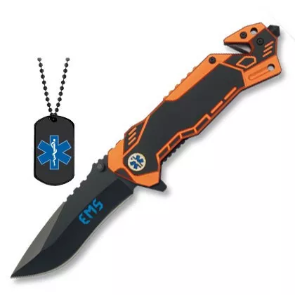 Navaja de rescate EMS con chapa identificadora