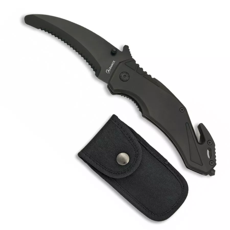 Navaja de seguridad y rescate negra de Albainox