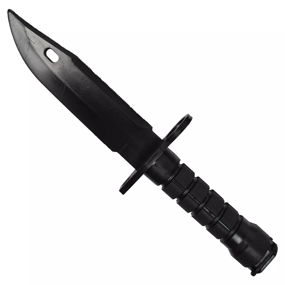 Cuchillo bayoneta de entrenamiento en plastico, color negro