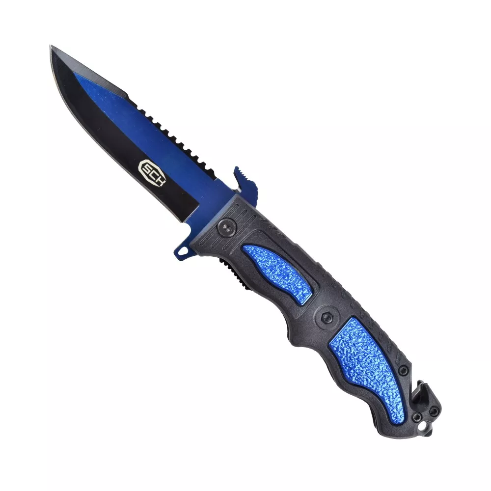 Navaja de rescate SCK azul (largo 22,3 cm.)