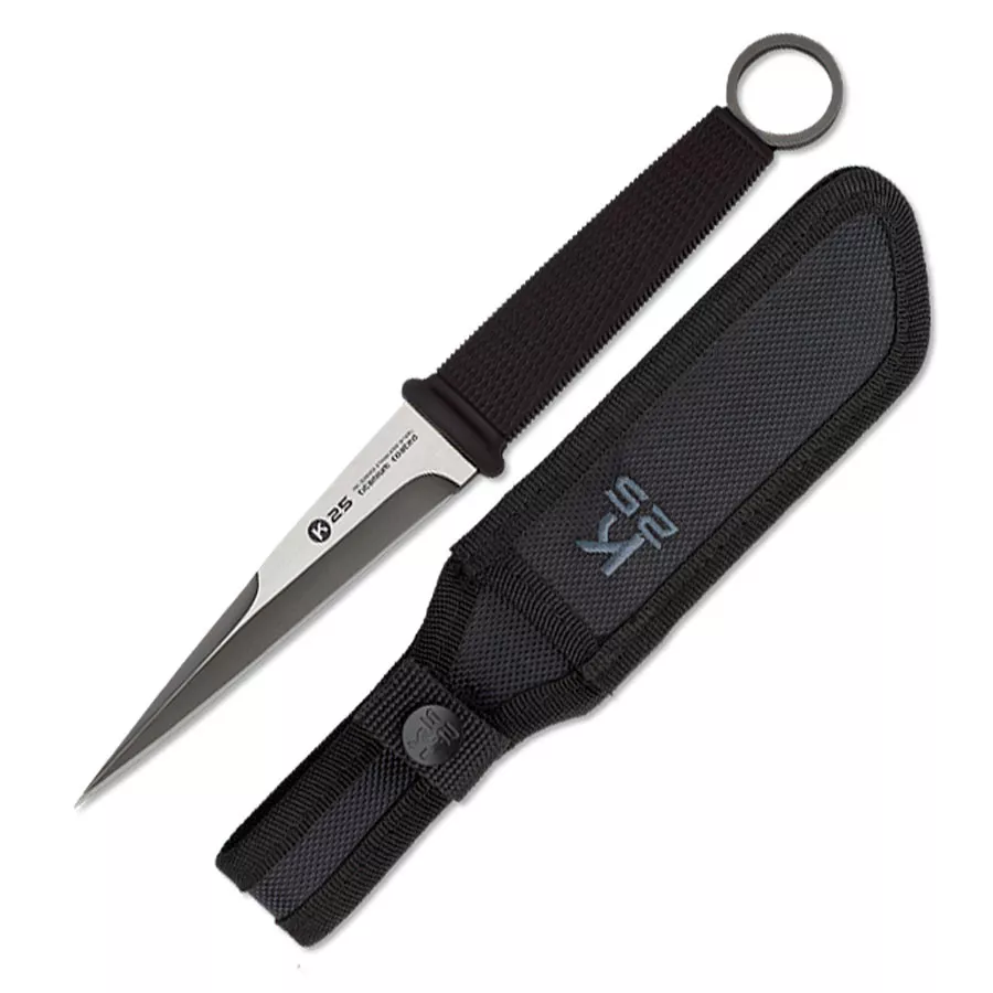 Cuchillo táctica marca K25 hoja mixta (24,7 cm.)