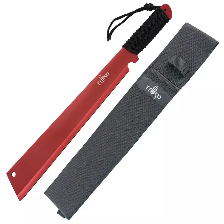 Machete táctico Third H0067, hoja roja