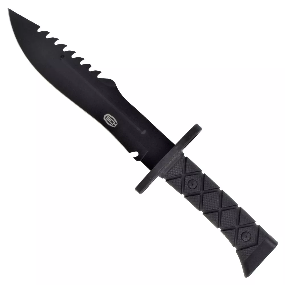 Cuchillo de caza SCK hoja acero inox. punta dentada (34 cm.)