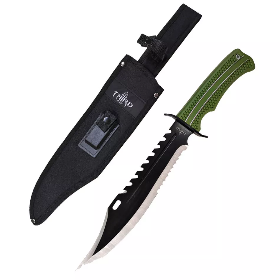 Cuchillo Táctico Bushcraft Third mango ABS (43,5 cm.)