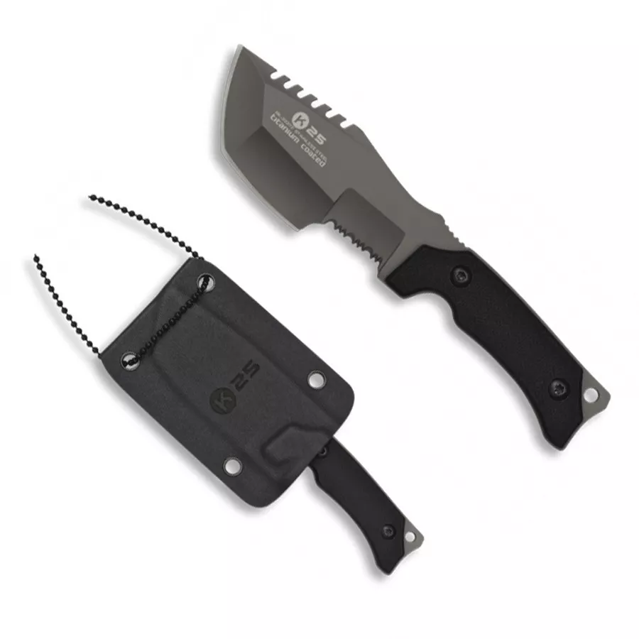Cuchillo K25 con mango G10 y funda Kydex