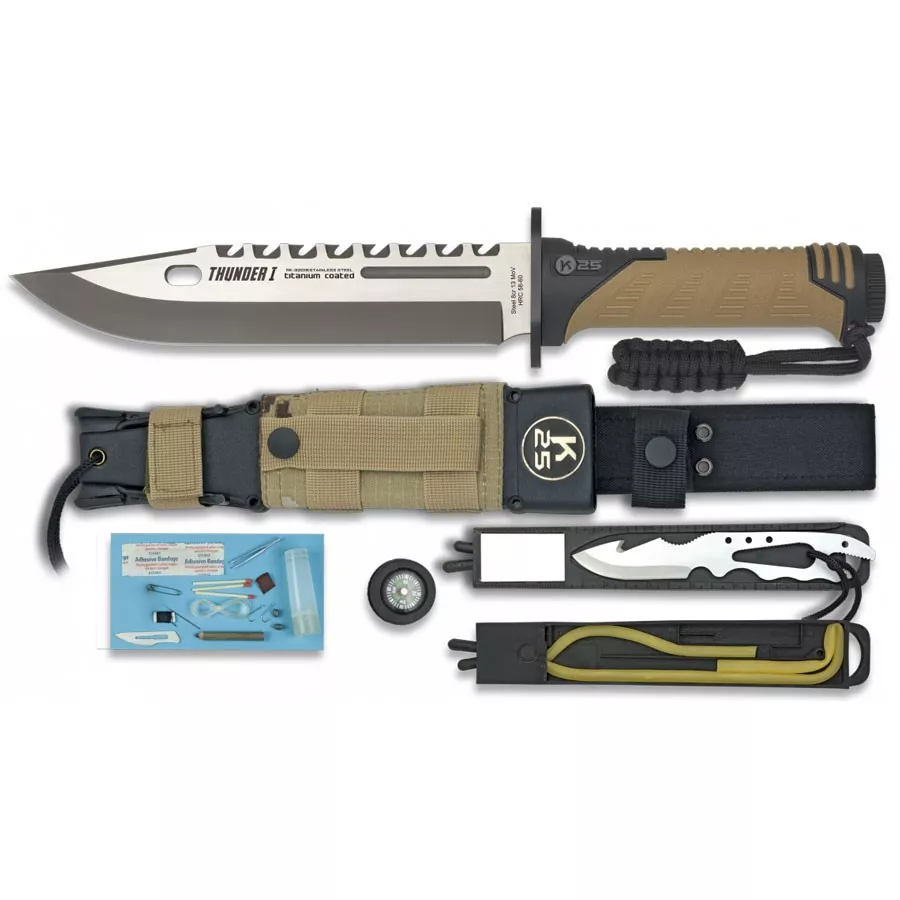 Cuchillo táctico Thunder I Camo Sand