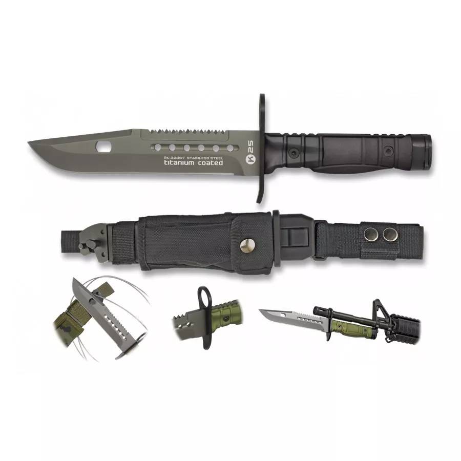 Cuchillo táctico Bayoneta negro