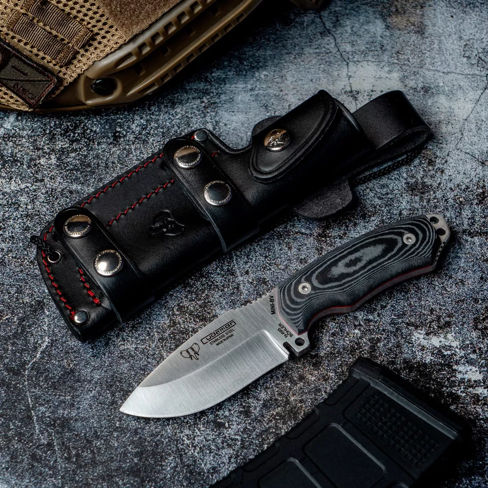 Cuchillo táctico Cudeman MIni Boina Verde, mango Micarta