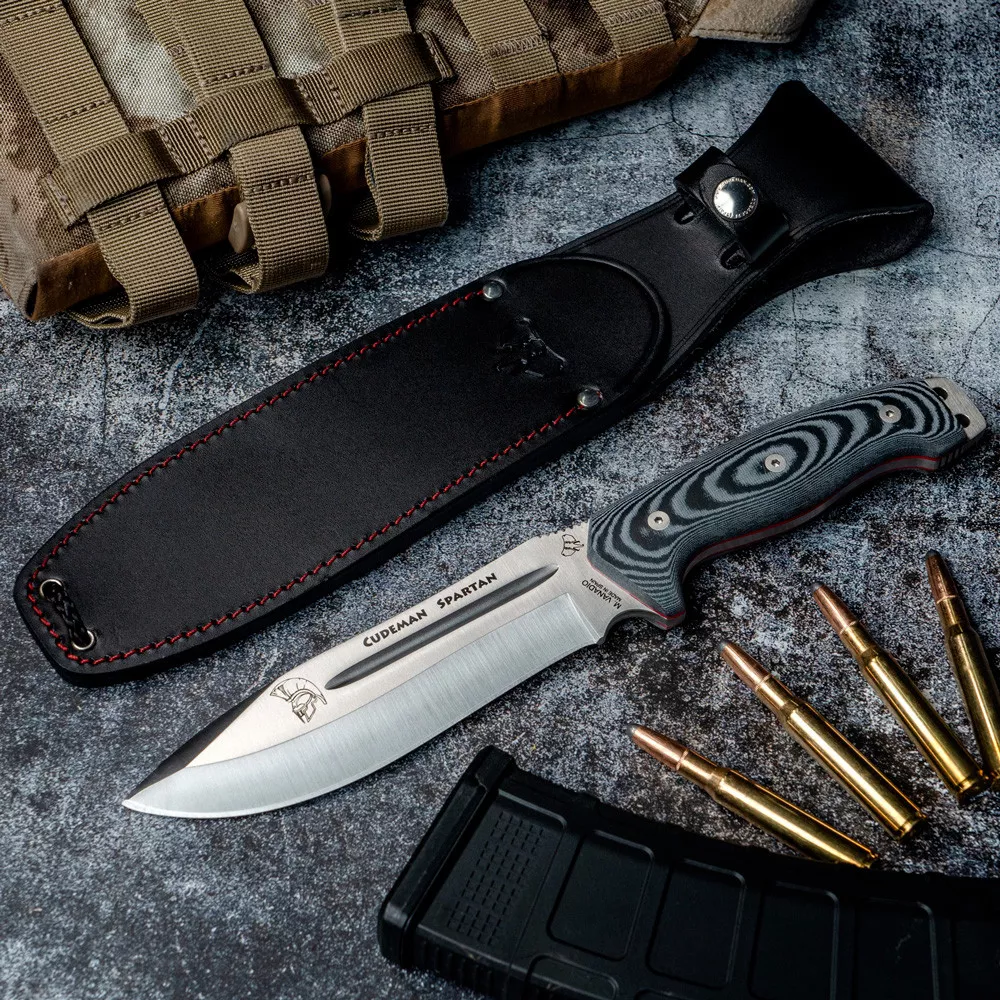 Cuchillo supervivencia Spartan micarta negra