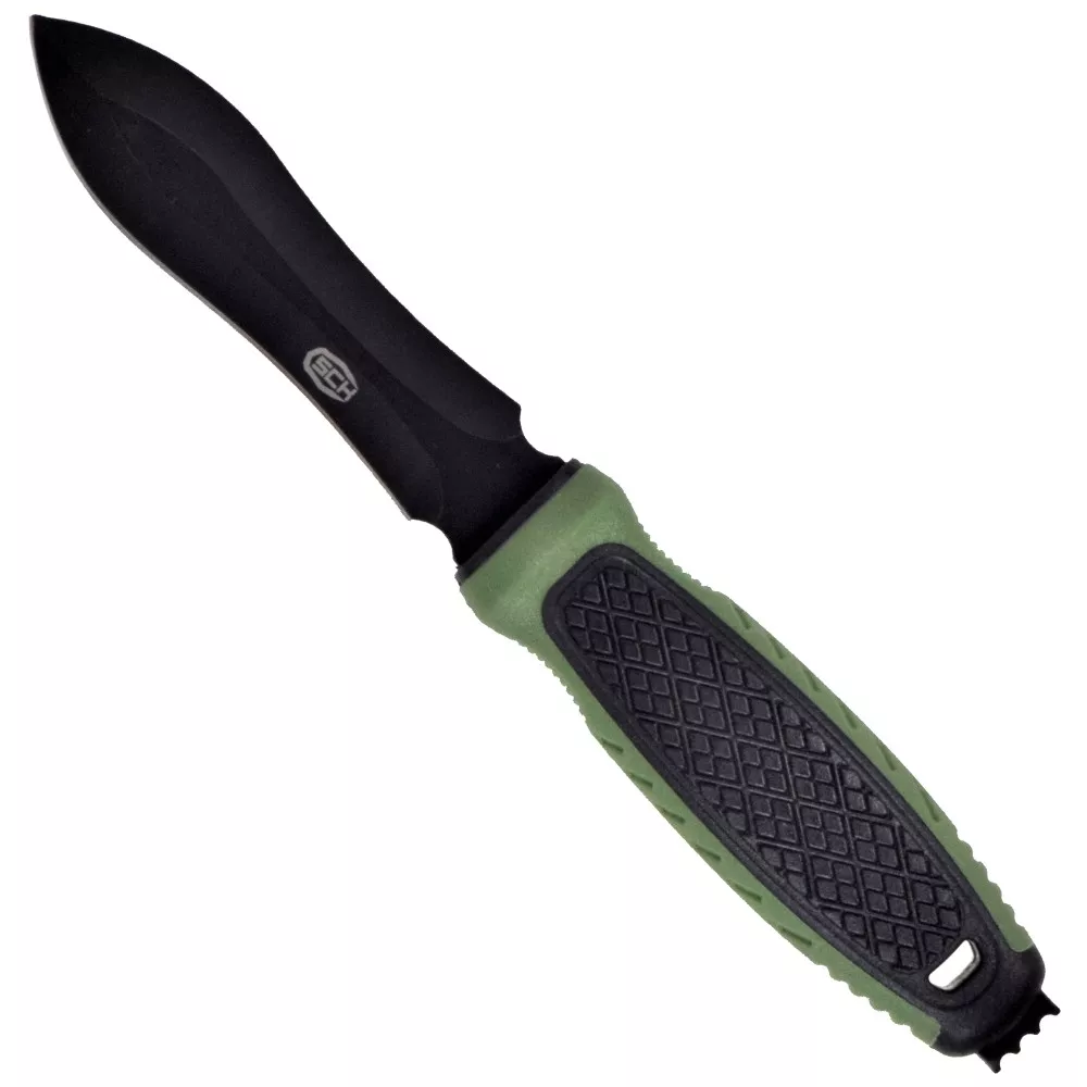 Cuchillo negro-verde oliva de submarinismo SCK (24 cm.)
