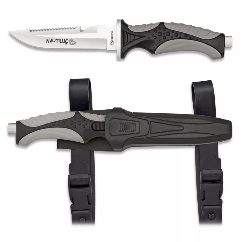 Cuchillo de submarinismo Nautilus, negro