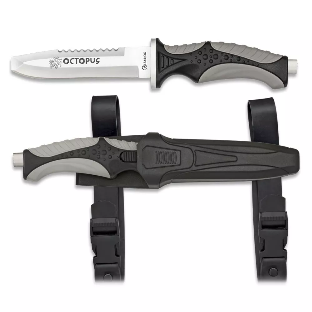 Cuchillo de submarinismo Octopus, negro