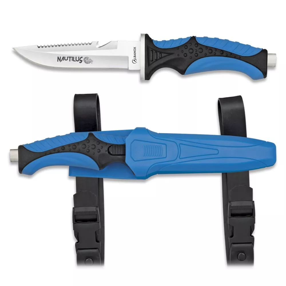 Cuchillo de submarinismo Nautilus, azul