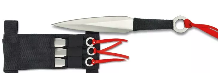 Lanzadores Kunais de 1 sólo filo, 16 cms.