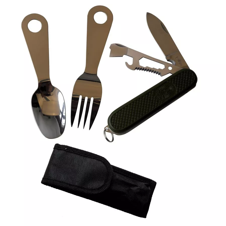 Set Cubiertos para camping