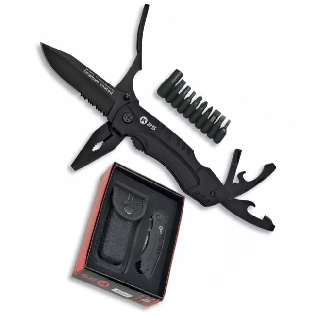 Navaja multiusos táctica, hoja 8 cms.