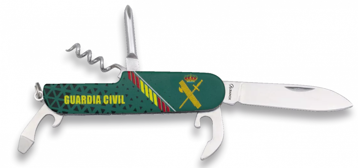 Navaja Albainox 6 usos 3D Guardia Civil