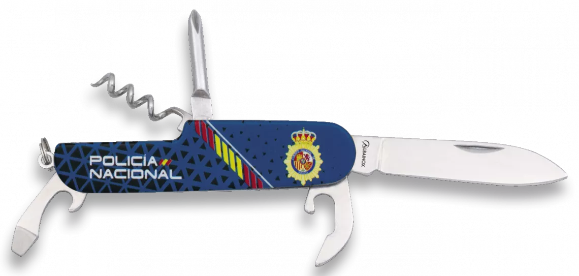 Navaja Albainox 6 usos 3D Policía Nacional