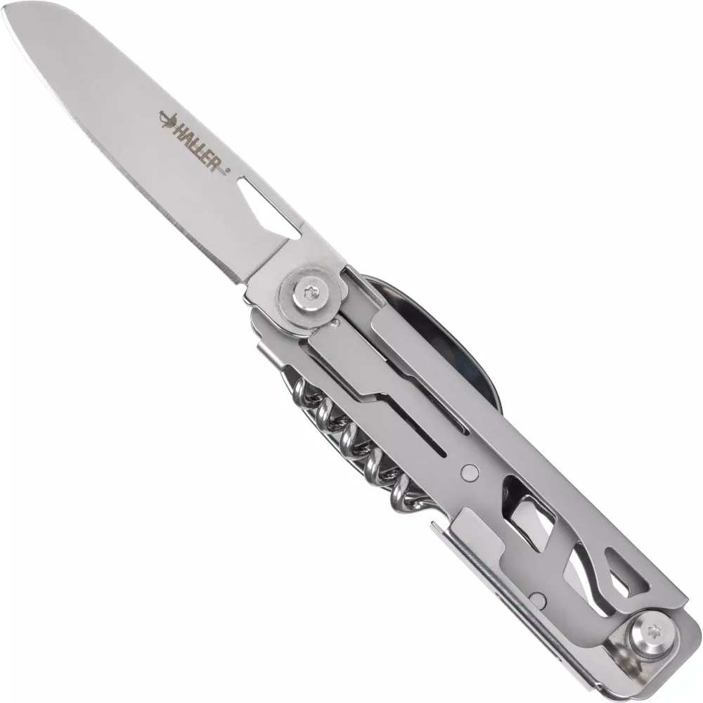 Navaja multiherramienta acero inox.con funda (11 cm.)