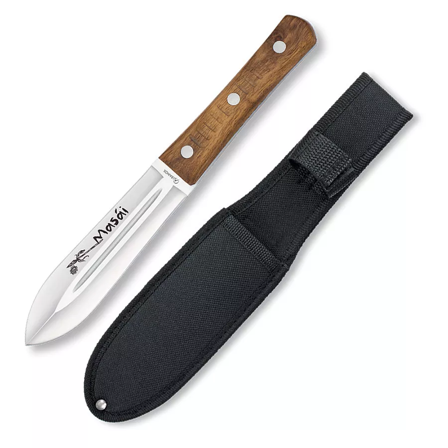 Cuchillo Masai de Albainox con doble filo, hoja 14 cm.