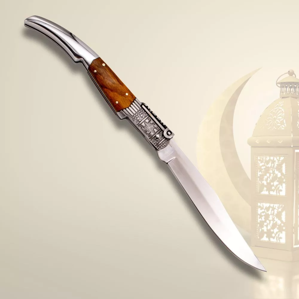 Navaja de Carraca serie Ámbar, mango olivo