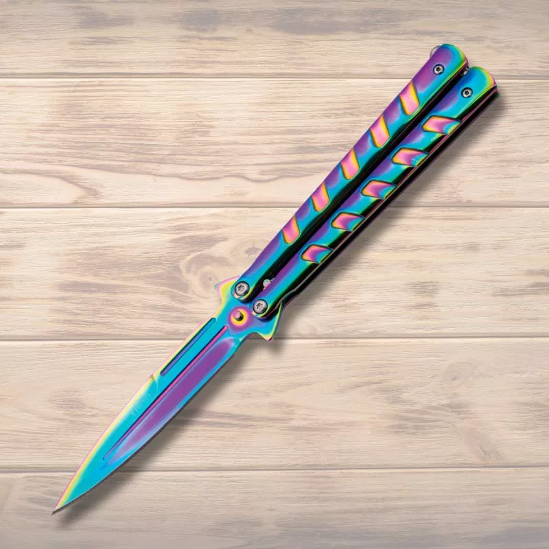 Navaja de abanico Rainbow Third, hoja 12 cm.