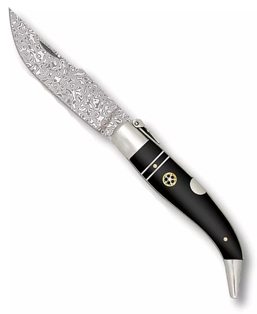 Navaja de carraca Albainox modelo Teja Damasco (8,20 cm.)