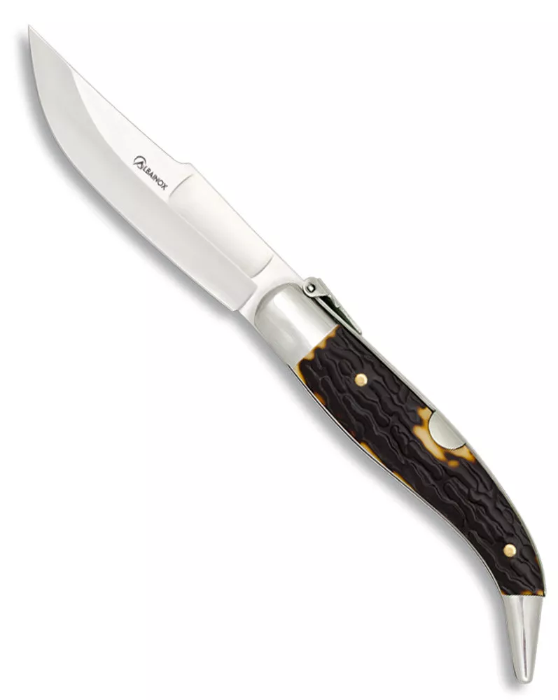 Navaja carraca Albainox modelo Teja imitación asta (8,20 cm.)