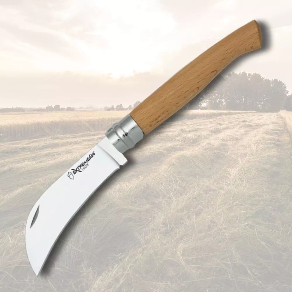 Navaja Extremeña con bloque mango madera (19 cm.)