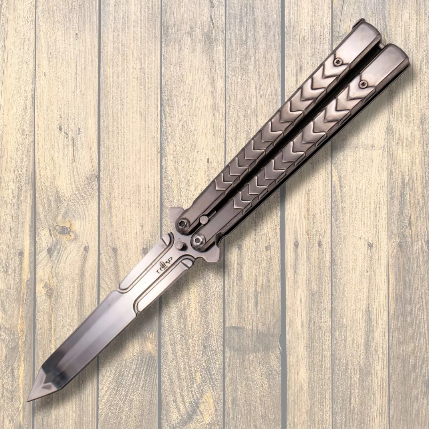 Navaja abanico Third acabado cromado, hoja 420 (12,6 cm.)