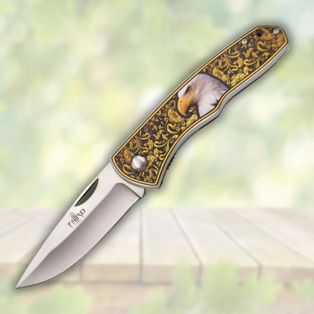 Navaja de campo Third decorada águila (20,7 cm.)
