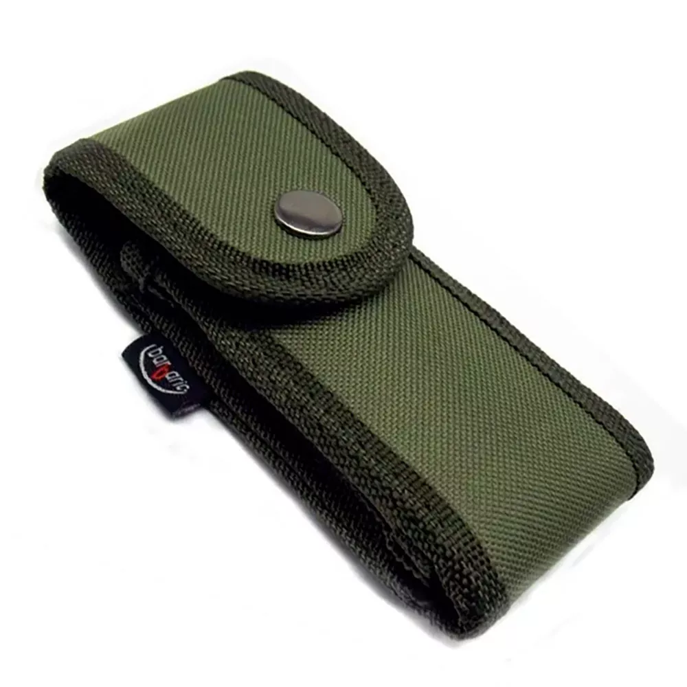 Funda nylon acolchada verde para navajas (12 cm.)