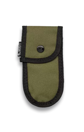 Funda nylon verde para navajas (13 x 6 cm.)