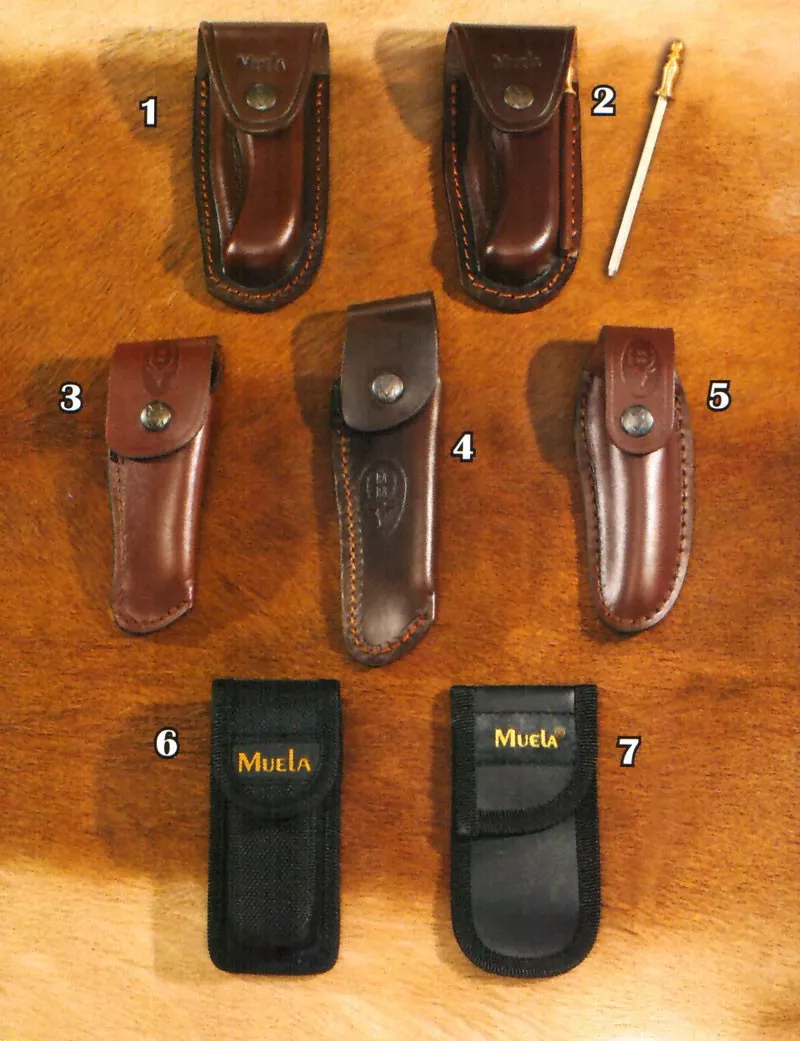 Fundas para navajas Muela en vaquetilla y nylon