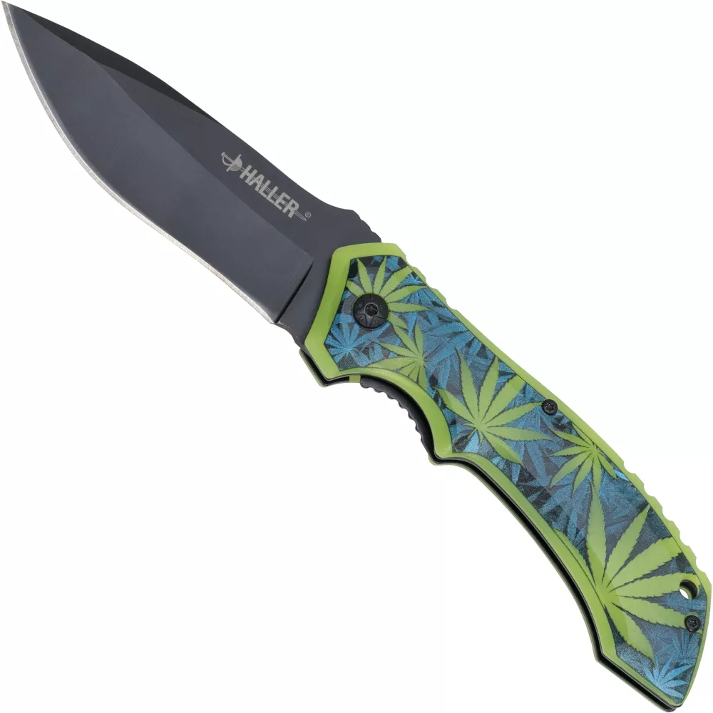 Navaja de campo diseño marihuana (9,5 cm.)