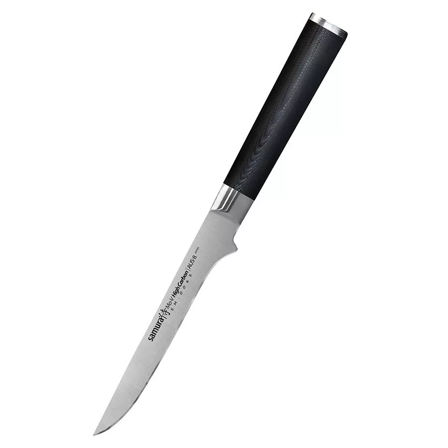 Cuchillo de cocina deshuesador Samura MO-V, hoja 150 mm.