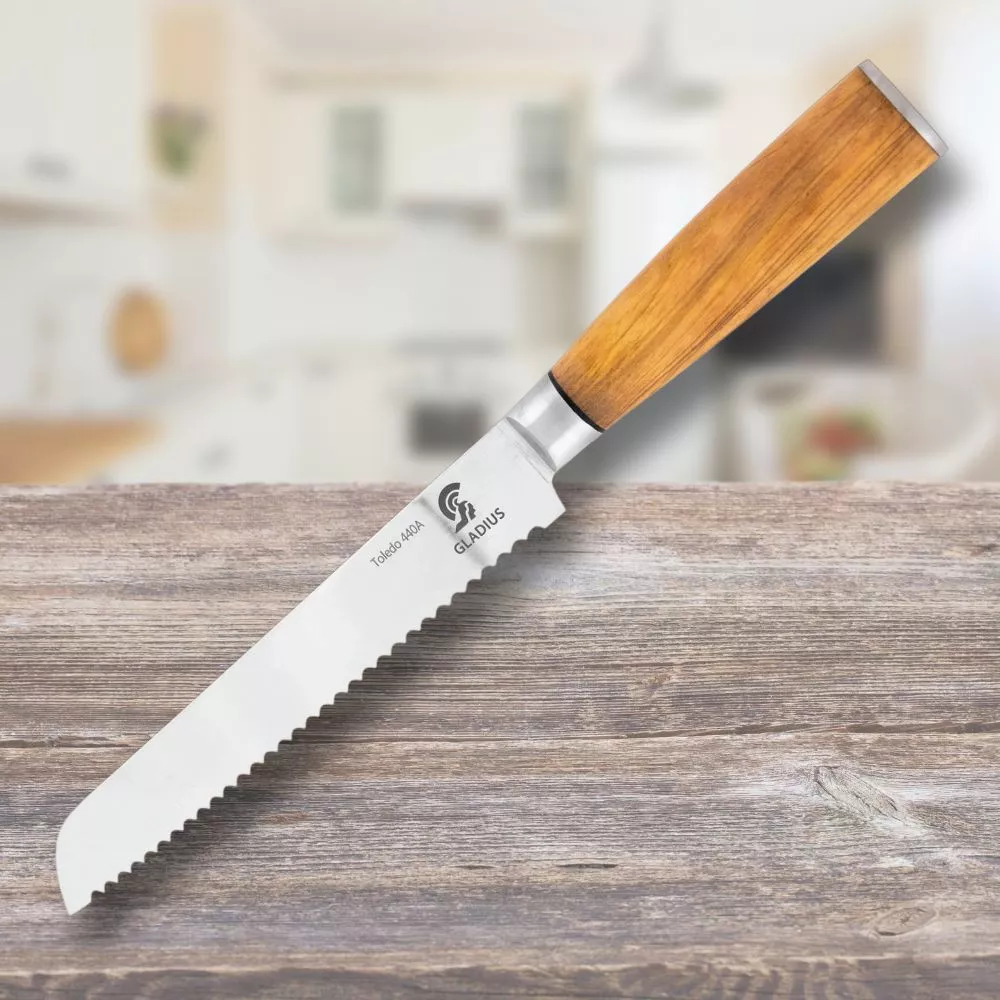 Cuchillo para pan mango Olivo, Art Gladius