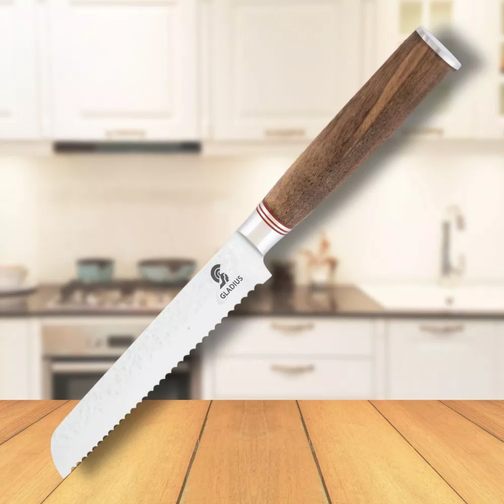 Cuchillo para pan mango nogal, Art Gladius