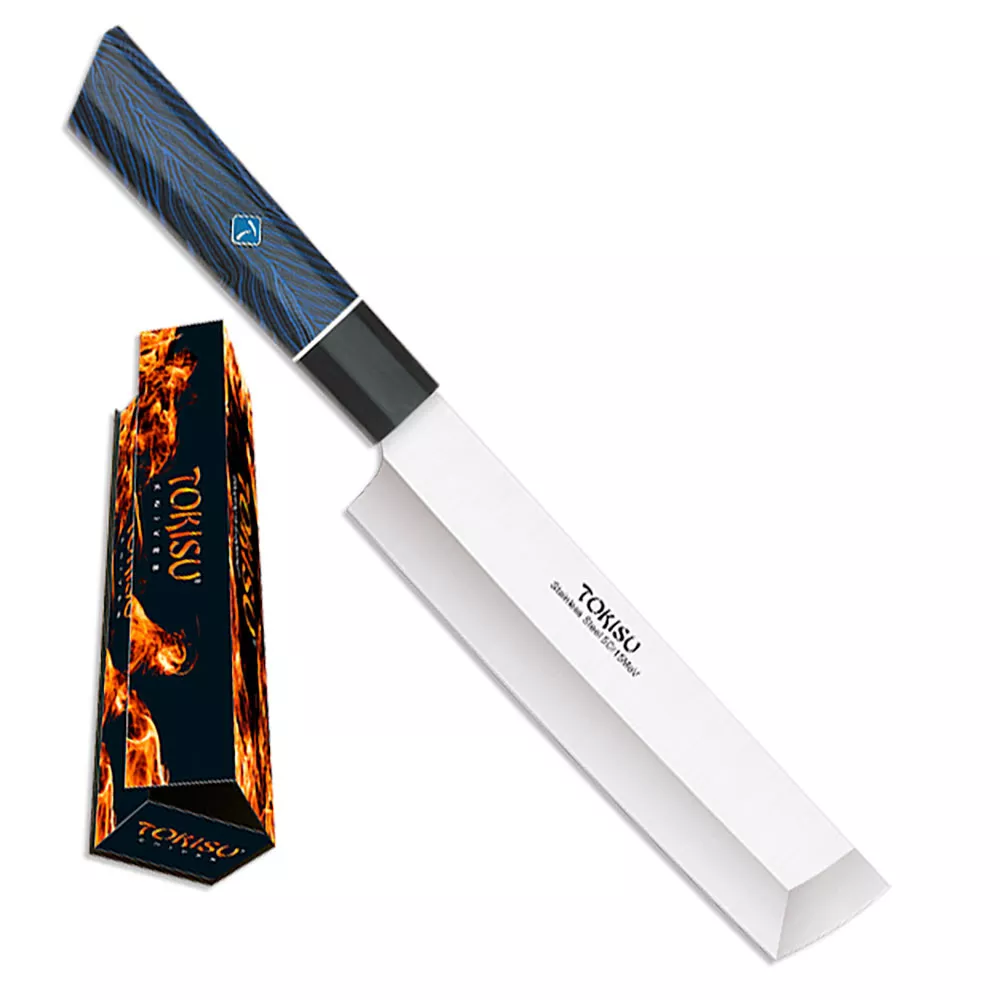 Cuchillo cocina NAKIRI, mango G10 Damasco de Tokisu (31 cm.)